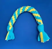 Dog Tug/Fetch Interactive Toy Handmade Fleece Braided Round Washable Dryer Safe