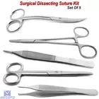 Medical Dressing Dissecting Operating Scissors Nursing Adson Tissue Tweezers Kit