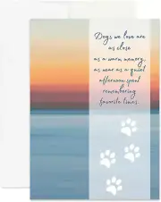 Pet Loss Sympathy Card 5X7Inch Gift for Pet Loss, Pet Sympathy Gift for Dogs, Ca