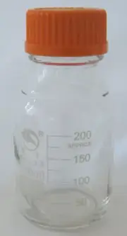 Glass bottle w cap autoclavable culture media medium 500 ml lab glassware New
