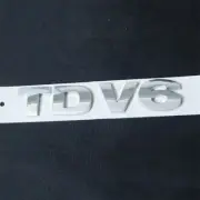 1PC Chrome TDV6 Silver Plastic Badge Sticker Decal Emblem Trunk HSE Diesel Turbo (for: Peugeot)