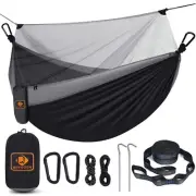 Camping Hammock with Net,Travel Portable Lightweight Hammocks with Tree Strap...