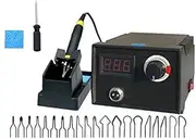 Wood Burning Kit, Digital Display Adjustable Temperature Heat-resistent Pyrography Machine, Wood Burner Woodburning Tool for Adults w/20 Pyrography Wire Tips and Penholder (60W-Single Pen Set)