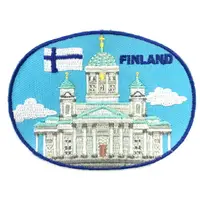 在飛比找樂天市場購物網優惠-芬蘭| 赫爾辛基白教堂 大教堂刺繡貼布 電繡貼 背膠補丁 外