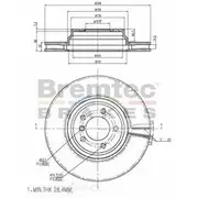 Bremtec Euro-Line GeoZinc Coated Brake Rotor - BDR19090EL