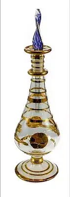 Vintage Handmade Egyptian Bottle bottles made pre 1995 15cm tall JCE17 60