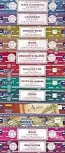 Set of 12 Nag Champa Lavender Arabian Musk Egytian Jasmine Musk Dragon's Fire Dragon's Blood Prana Ajaro Money Rose Meditation by Satya