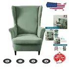 Universal Fit Wingback Chair Slipcovers - Soft, Non-Slip, and Machine Washable