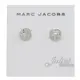 【全新現貨 優惠中】茱麗葉精品 MARC JACOBS M0009789 圓盤LOGO水鑽鑲嵌耳環.銀現金價$990