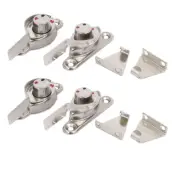 Sliding Door Window Sash 304 Stainless Steel Crescent Type Locking Locks 2 Set