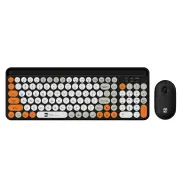 R8 Punk Style Wireless bluetooth Keyboard and Mouse Set with Slot-type Bracket 104-Keys Keyboards and 3-Keys Mouse Combo