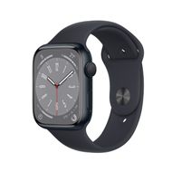 全新 Apple Watch Series 8 GPS版 45mm 午夜鋁金屬-午夜色運動型錶帶