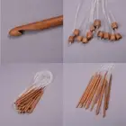 1.2m 48" 12 Different Size/Set Tunisian Carbonized Bamboo Needle Crochet Hook-dc