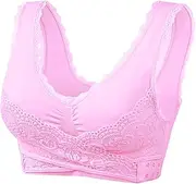 [Generic] Ladies Bras Plus Size Red Lace Bra & Underwear Set Womens Non Wired Push Up for Women Comfort Front Fastening Elderly Ped Bralettes Strapless 38Gg Women's Full Support