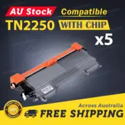 5x TN2250 Toner for Brother HL2240D,HL2242D,MFC7362,HL2250DN,HL2270DW,MFC7360