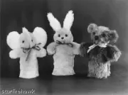 Sew a Puppet Set-- Elephant, Bunny & Bear--Easy Patterns & Instructions! New!