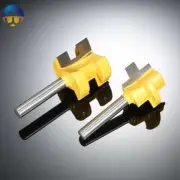 Router Bit Wood Milling Teeth Bit T-shape Tongue Groove Shank 1/4"