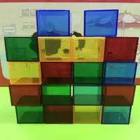 在飛比找樂天市場購物網優惠-兒童透明方塊積木益智正方形蒙氏教具立方體幼兒園益智類玩具啟蒙