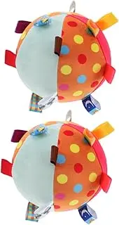 MERRYHAPY Montessori Development Ball Soft Bell Ball Tactile Tags Decorative Crib Toy