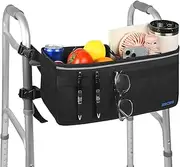 ZHCHG Walker Basket for Seniors, Walker Accessories, Folding Walker Bag with Large Capacity & Never Tipping Over, Best Gift- Gray (Not Fit Rollator Walkers)
