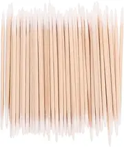 OKUMEYR Double-ended Cotton Swabs Fine Tip Cleaning for Makeup Wooden Stick Gentle Skin Multi-use Beauty Tool 100/bag