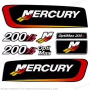 Fits Mercury 200xs Optimax Alien Cowl Outboard Motor Engine Decal Kit 2.5