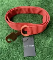 Peter Millar Belt Crown Crafted Mens Medium Performance O-Ring Red Pear Size M