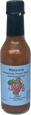 Watsons Homemade pepper sauce 7 Pot Brain Strain Flavor