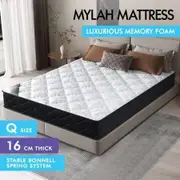 STARRY EUCALYPT Mattress Bonnell Spring Queen Size Tight Top Foam 16cm Mylah