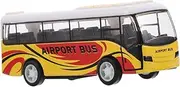 QUMIIRITY Realistic Alloy Airport Bus Model Pull Back Car City Bus Toy for Boys and Girls