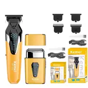Kemei Professional Hair Clipper Shaver Hair Trimmer Best Selling Electric Beard Shaver Professional Beard Trimmer Hair Trimmers Mini Shaving Machine for Men KM-T123 KM-1572