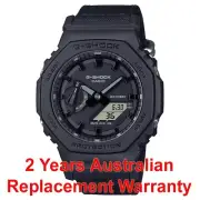 CASIO G-SHOCK CASIOAK WATCH GA-2100BCE-1A BLACK x NYLON BAND 2-YEARS WARRANTY