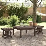 Garden Footstools 2 pcs Solid Wood Fir Patio Chair