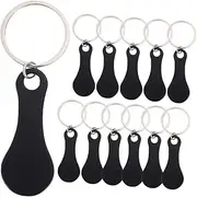 Operitacx 12Pcs Portable Key Rings Stainless Steel Shopping Trolley Tokens Practical Keychain for Shopping Carts Daily Use Elegant Key Decoration for Keys Bags