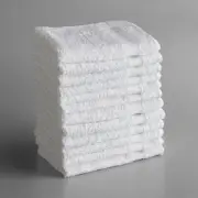 Economy 12" x 12" 100% Cotton Wash Cloth with Overlock Stitch 1 lb. - 12/Pack