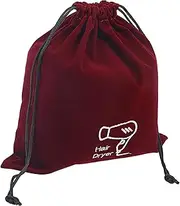 Drawstring Pockets Hair Dryer Bag Organized Storage for Travel Fabric Hair Dryer Pouch