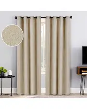 Superior 52x96 Jaxon Textured Blackout 2pc Curtain Panel Set