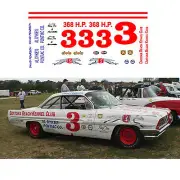 #3 David Pearson 1961 Pontiac decal 1/64 scale AFX Tyco Lifelike