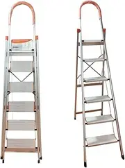 6 Step Aluminium Multi-Purpose Folding Ladder Light Weight Non Slip Platform