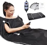 VEVOR Sauna Blanket for Detoxification, Portable Far Infrared Sauna for Home, Oxford Sauna Bag w/Arm Holes & Carbon Fiber Heating, 1-6 Level Adjustable Temp35-80°C, 5-60 Minutes Timer, 1900x900mm