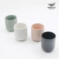 在飛比找momo購物網優惠-【ERATO】條絨茶杯6入組 200cc 韓式茶杯 四色任選