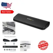 Sleek TAA Compliant Dual Monitor USB Dock with 3 USB Ports & 3ft Host Cable