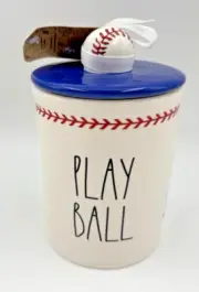 Rae Dunn Peanuts SNOOPY PLAY BALL Baseball Patriotic Kitchen Canister -