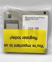 Vintage 1992 Microsoft PowerPoint 3.0 For Windows 5 Install Disks 3.5" SEALED