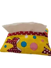 Travel Tissue Holder Yellow Ribbon With Polka Dot Pocket Size (Set 5 Get 1 FREE)