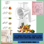 Veggie & Cheese Spiral Grater 10 Blades HandCrank Slicer Shred Potatoes New ATL