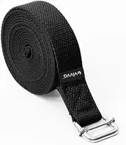 Vivva Yoga Strap for Stretching, Cotton 8 ft (4 colors) – Adjustable Non-Slip Belt for Daily Yoga, Pilates, Stretching, Physical Therapy, Fitness & Home Workout