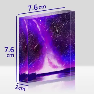 星座 水晶 月球 透明 銀河 星空 宇宙 氣氛 裝飾 超新星 背景 可愛 紓壓 防水 立體 星際 投影 紫色 積木 療癒