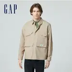 【GAP】男裝 翻領長袖襯衫-卡其色(877270)