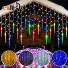 96LED Outdoor String Lights Christmas Icicle Lights Window Curtain Fairy Light